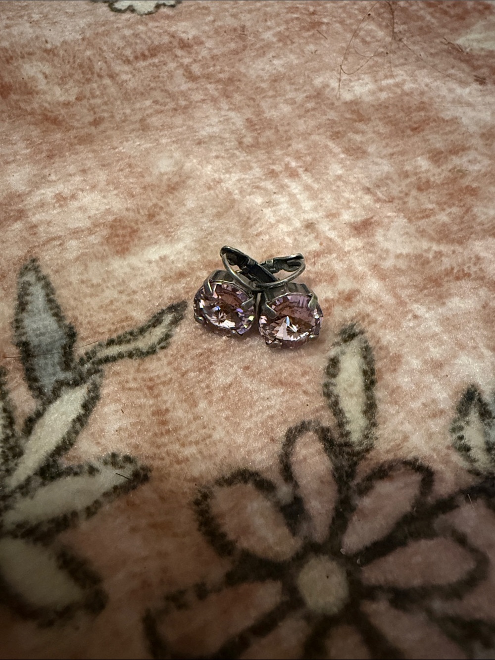 Sabika Light Pink Crystal Drop Earrings
